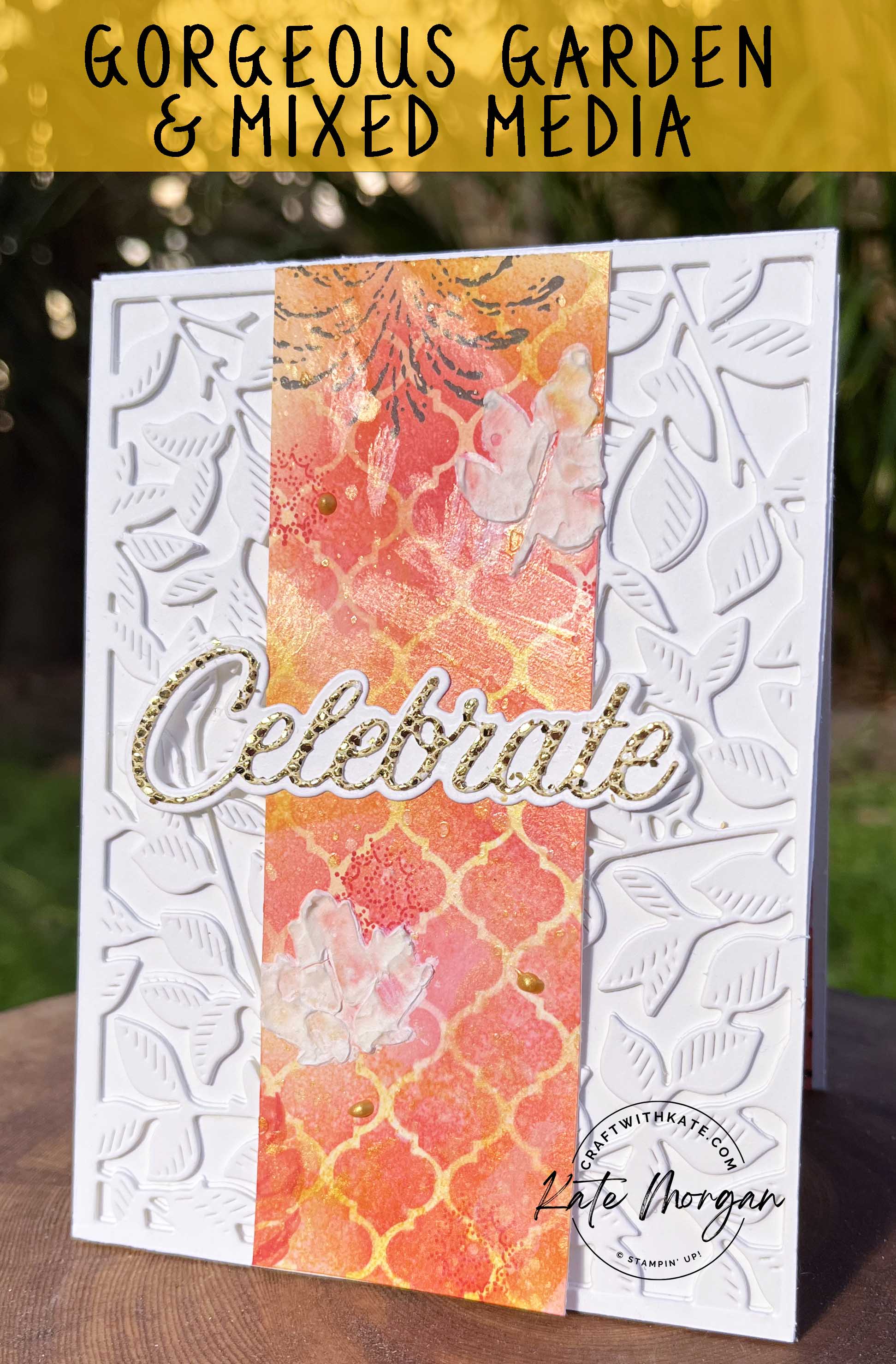 Mixed Media Technique with Masks by Kate Morgan, Stampin Up Australia 2023
