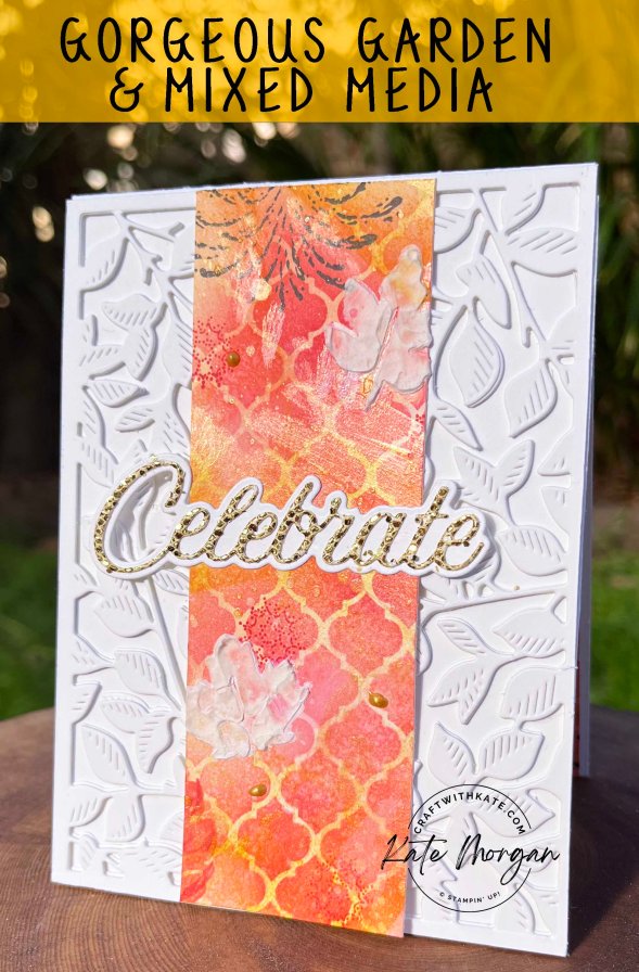 Mixed Media Technique with Masks by Kate Morgan, Stampin Up Australia 2023