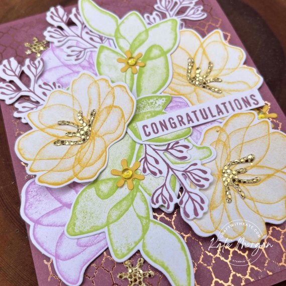 Translucent Florals, Daffodil Delight Colour Creations Blog Hop by Kate Morgan, Stampin Up Australia 2023 detail