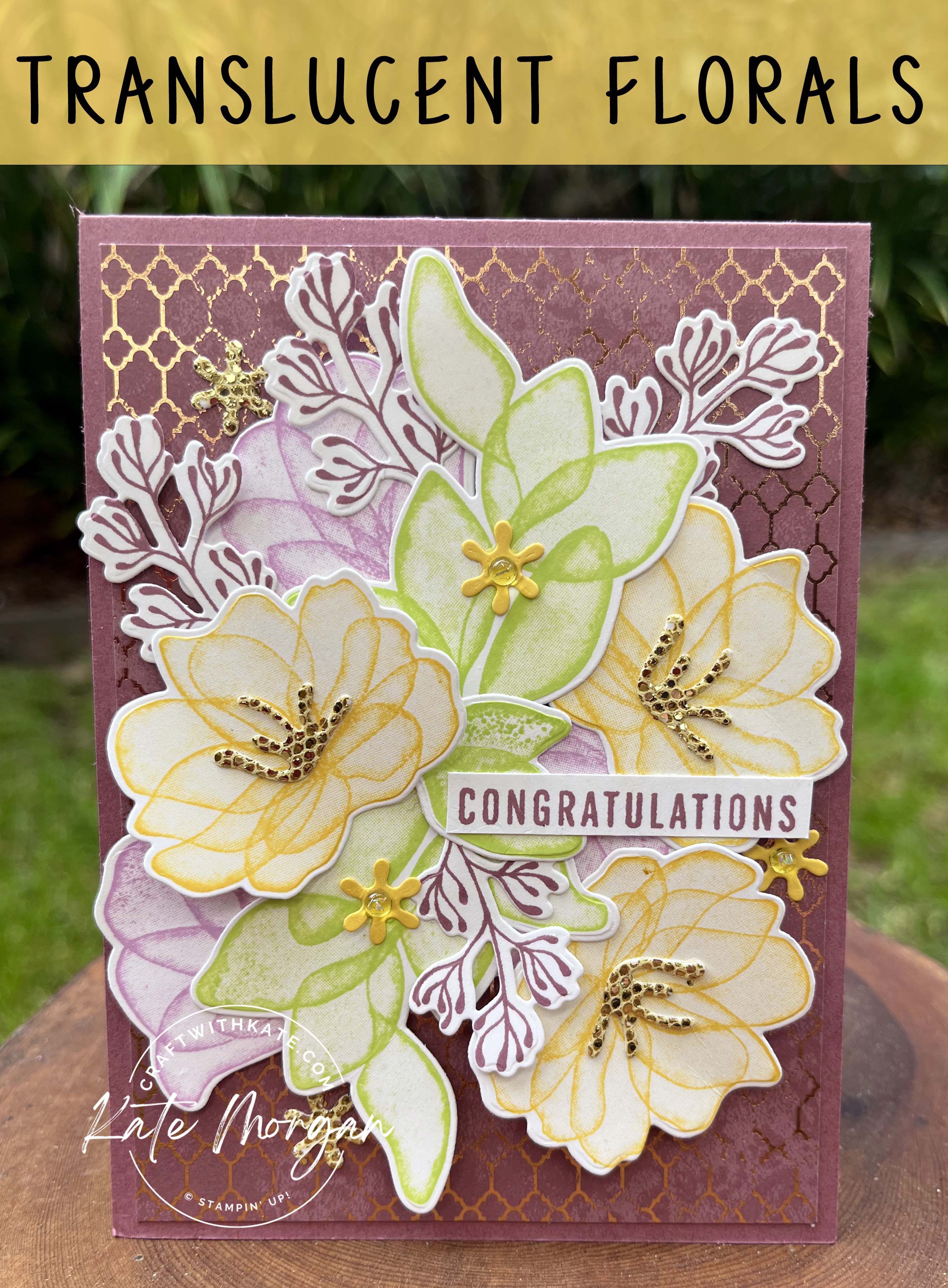 Translucent Florals, Daffodil Delight Colour Creations Blog Hop by Kate Morgan, Stampin Up Australia 2023