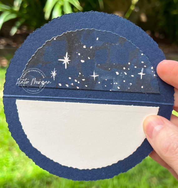 Deckled Christmas Rocker Card O Holy Night Heart of Christmas Blog Hop by Kate Morgan, Stampin Up Australia 2023 inside