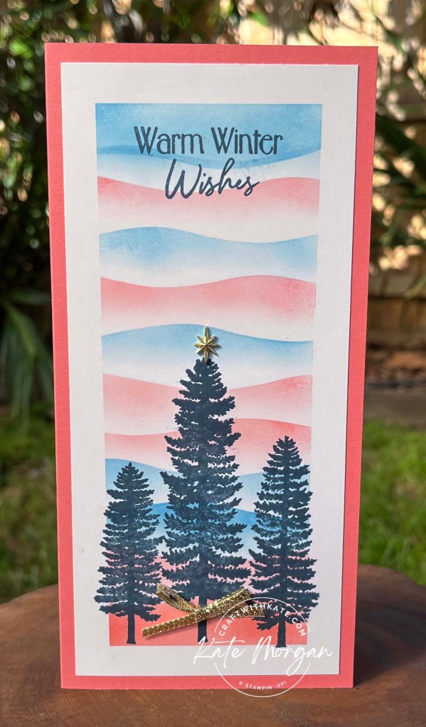 Forever Forest for Flity Flamingo Colour Creations Blog Hop by Kate Morgan, Stampin Up Australia 2023 blending