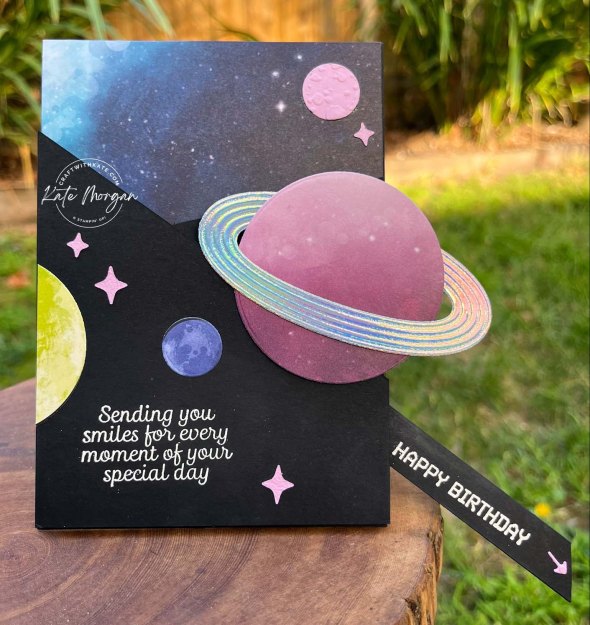 Reach for the Stars Interactive card by Kate Morgan, Stampin Up Australia 2023 full tab