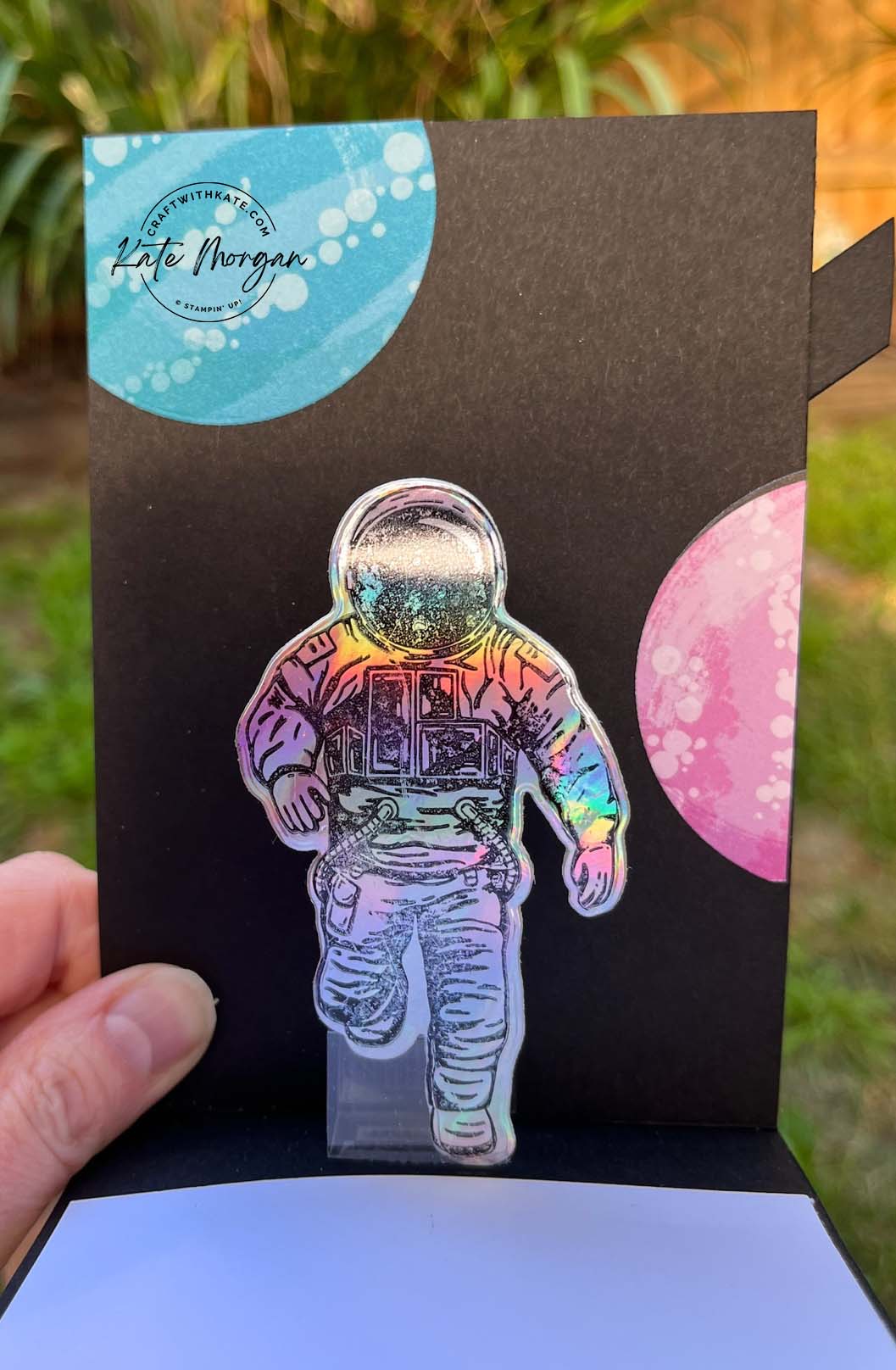 Reach for the Stars Interactive card by Kate Morgan, Stampin Up Australia 2023 inside