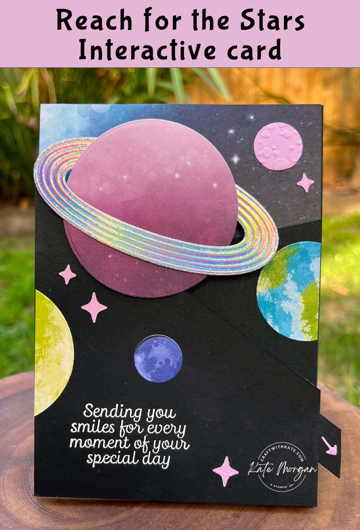 Reach for the Stars Interactive card by Kate Morgan, Stampin Up Australia 2023