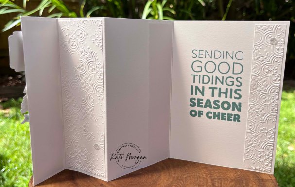 Swing and Sway Card Joy of Chrstmas, Heart of Christmas Blog Hop by Kate Morgan, Stampin Up Australia 2023 inside