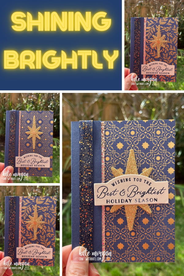 Shining Brightly cards by Kate Morgan, Stampin Up Australia Heart of Christmas Blog Hop 2023 blues