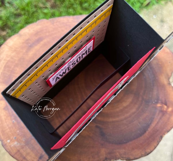 Trusty Tools Bench Fold Card by Kate Morgan, Stampin Up Australia 2024 inside