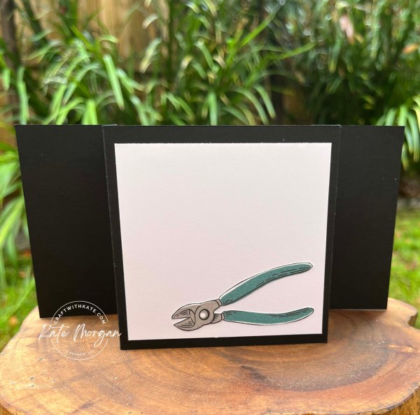 Trusty Tools Fun Fold Card by Kate Morgan, Stampin Up Australia 2024 back