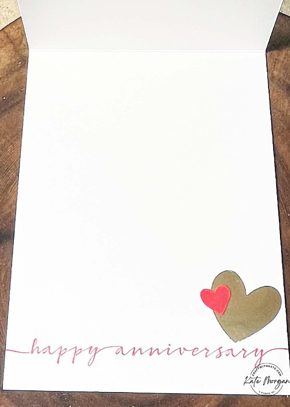 Drizzling Droplets card Poppy Parade Colour Creations Blog Hop by Kate Morgan Stampin Up Australia 2024 inside