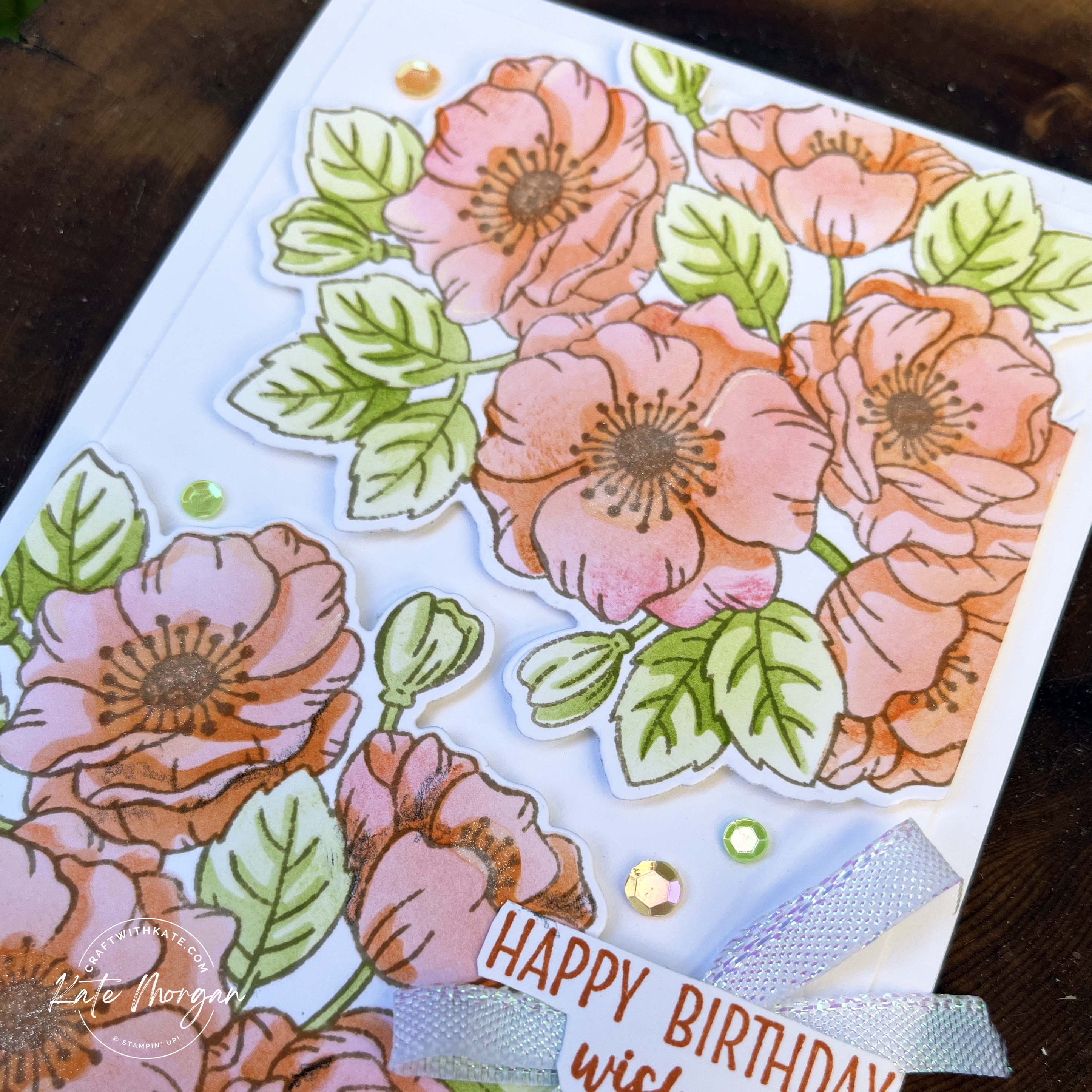Enduring Beauty card Pumpkin Pie Colour Creations Blog Hop by Kate Morgan Stampin Up Australia 2024 close up