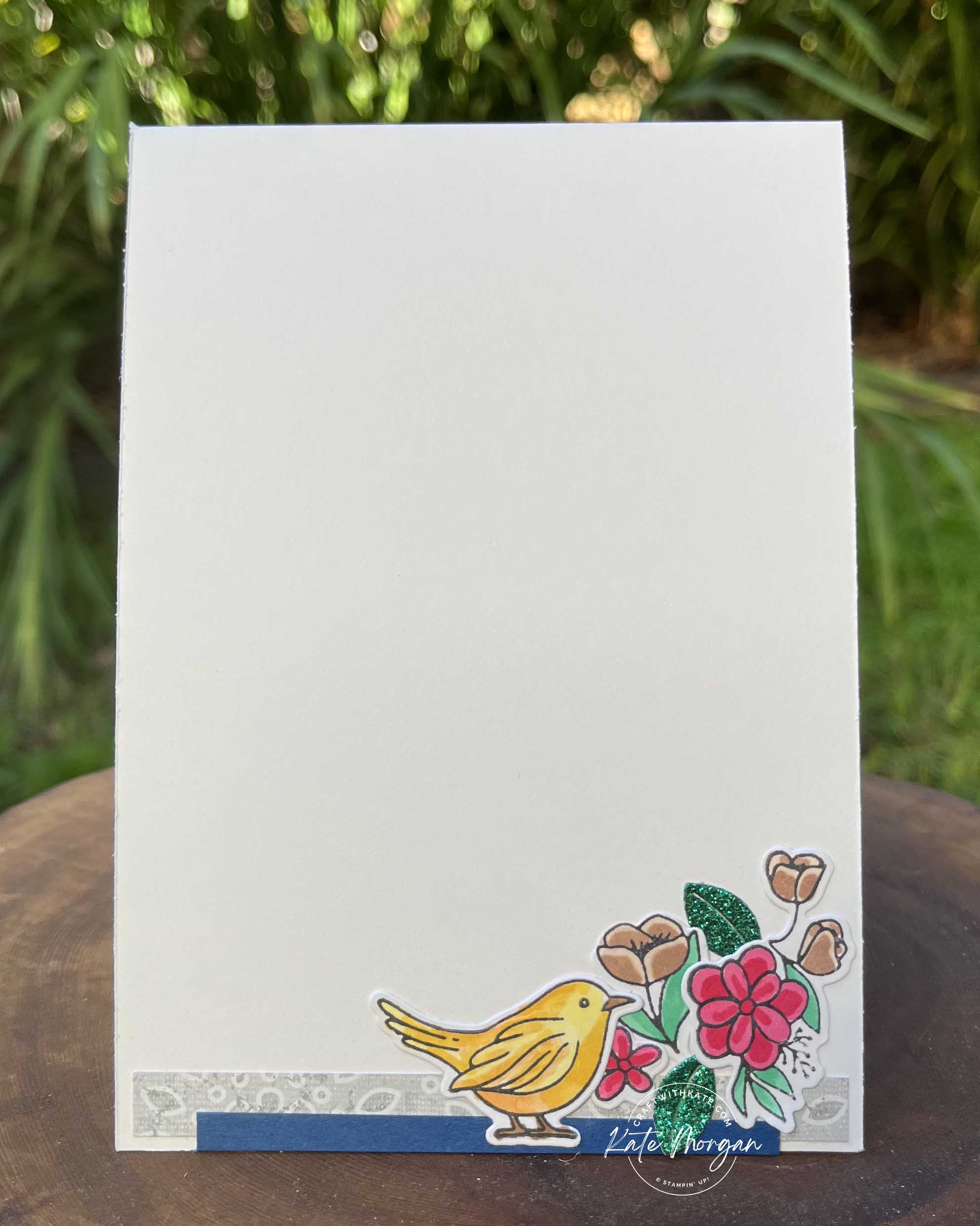 Colouring Masterclass of Country Birdhouse with Country Lace DSP for Blueberry Bushel Colour Creations blog hop by Kate Morgan, Stampin Up Australia 2024 inside