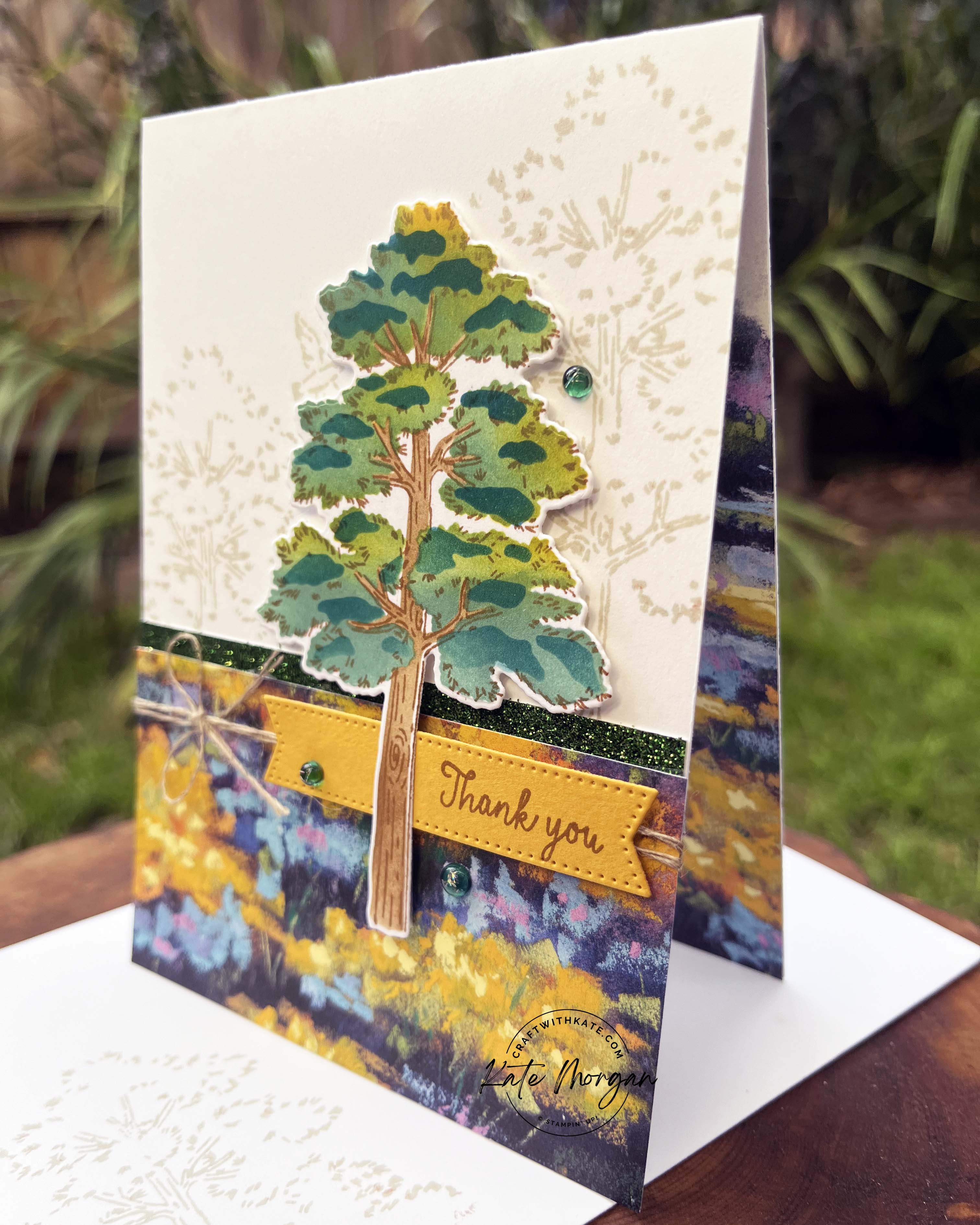 Forever Forest Thank you card for Crushed Curry Colour Creations Blog Hop by Kate Morgan Stampin Up Australia 2024 inside