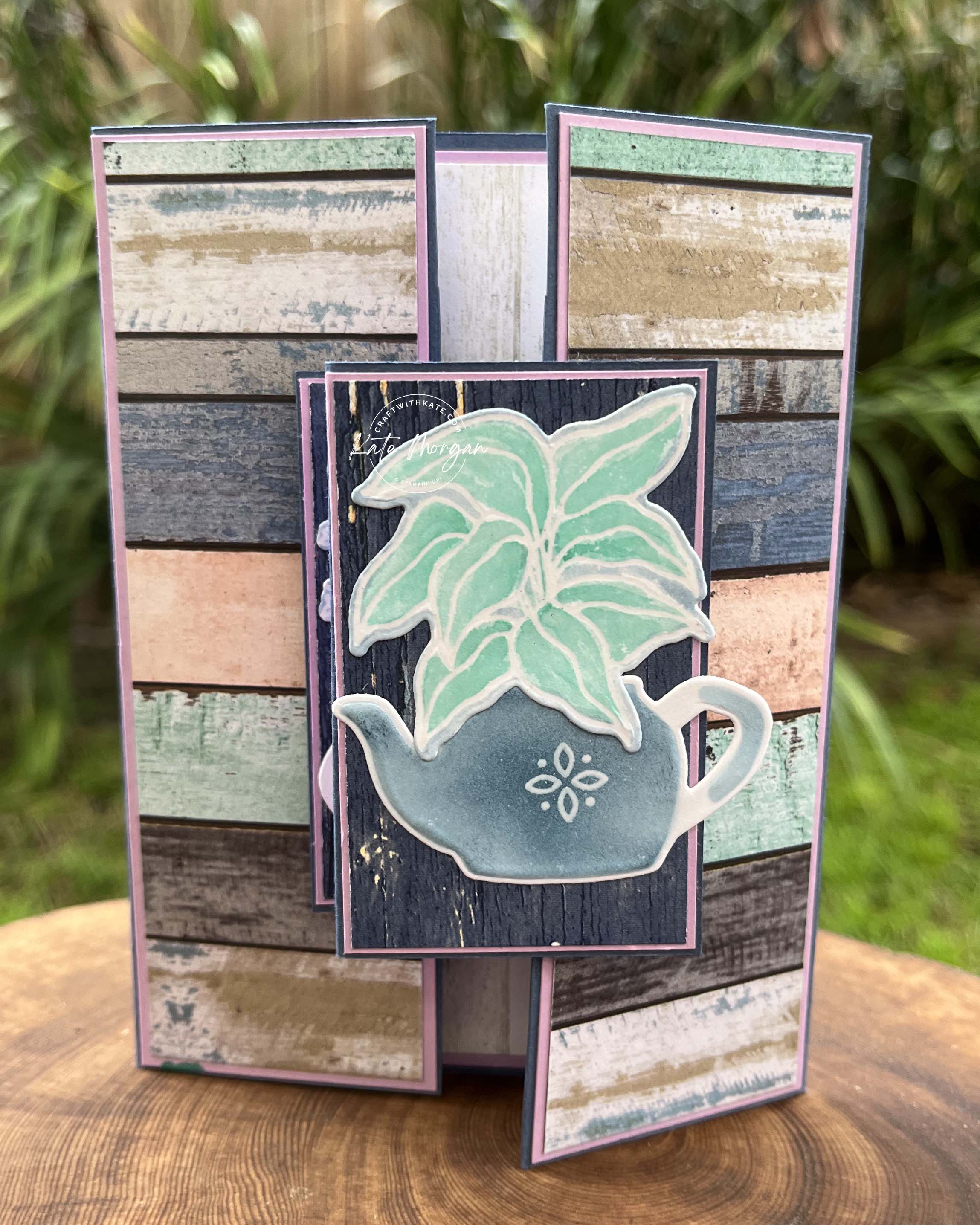 Accordian Double Gatefold card for Fresh Freesia Colour Creations Blog Hop by Kate Morgan Stampin Up Australia 2024