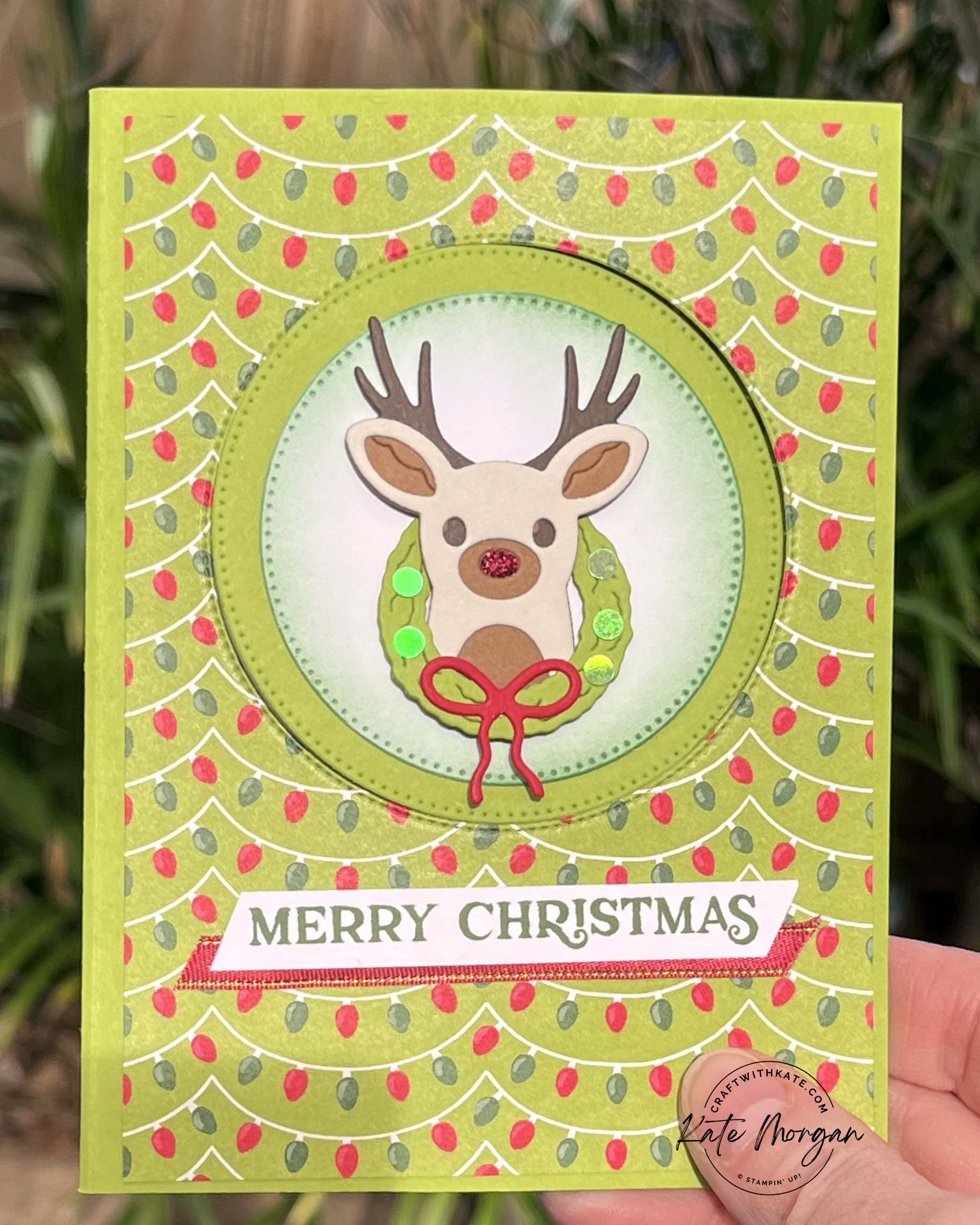Reindeer Fun Fun Fold card Week 14 HOC by Kate Morgan, Stampin Up Australia 2024