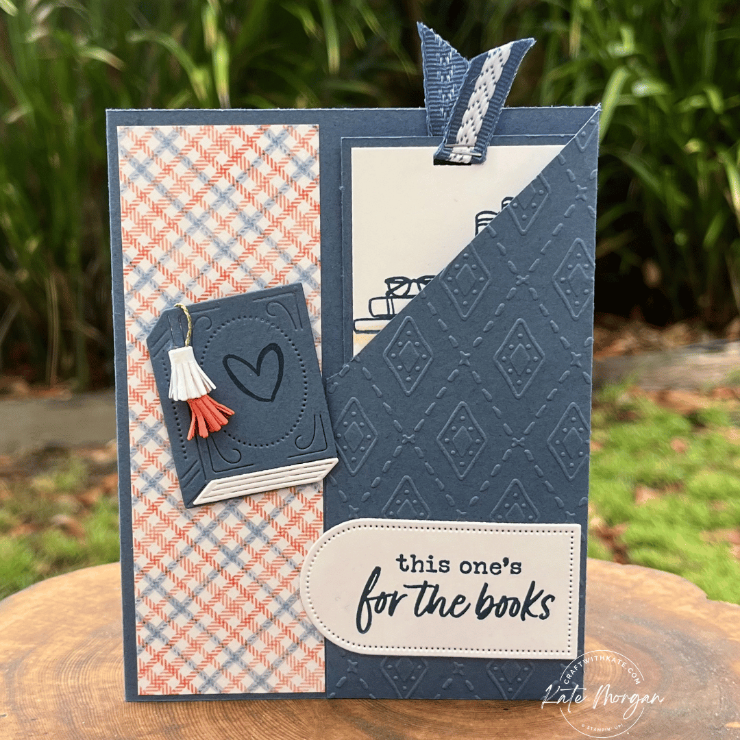 For the Books Bookmark card Misty Moonlight Colour Creations Blog Hop by Kate Morgan Stampin up Australia 2025