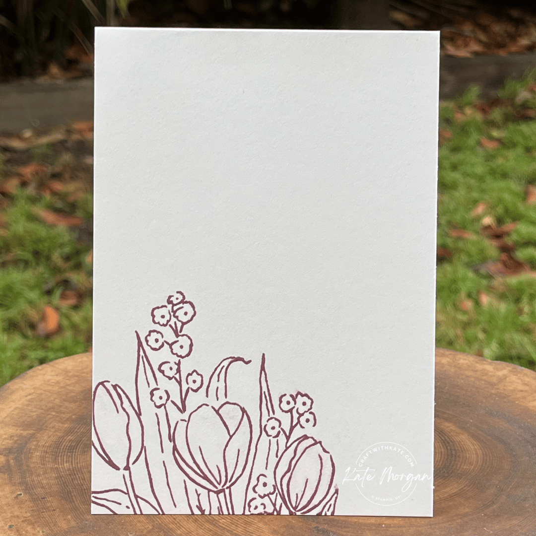 Mixed Florals card for Moody Mauve Colour Creations Blog Hop by Kate Morgan Stampin Up Australia 2025 inside