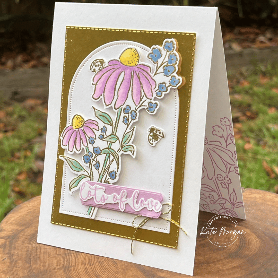 Mixed Florals card in Fresh Freesia by Kate Morgan Stampin Up Australia 2025